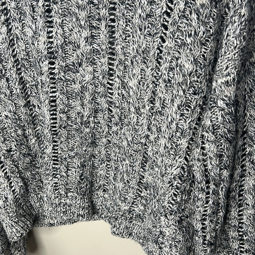 DENIM & SUPPLY RALPH LAUREN Gray and White Marled Open Knit Sweater Size XL - Picture 11 of 15